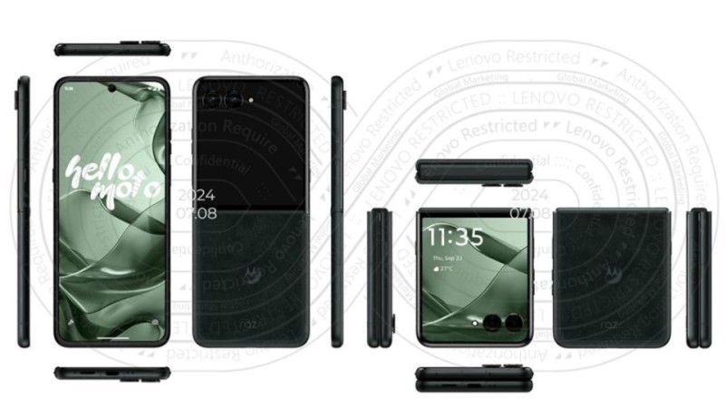 摩托罗拉 Razr 60 Ultra 折叠手机渲染图曝光，支持 15W 无线充电